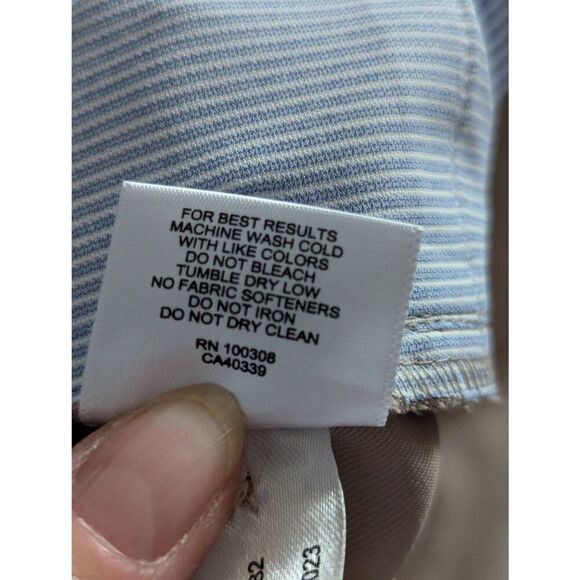 Peter Millar Men's Khaki Solid Polyester Button & Zipper Closure Knit Shorts Siz - Picture 9 of 9